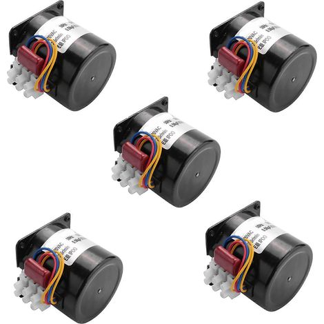 5x 220V AC Synchrongetriebemotor 60KTYZ 60-KTYZ Permanentmagnet-Synchrongetriebemotor 220V 2,5 U/min (1/5)