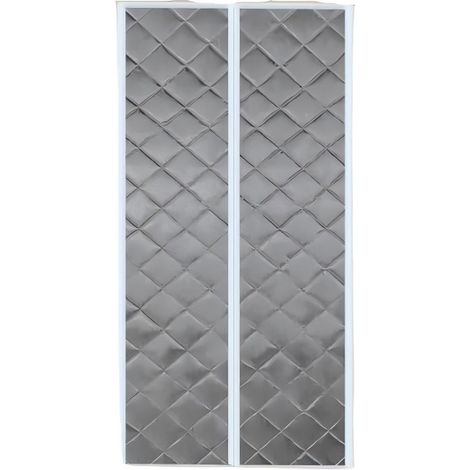 Rideau de porte magnétique isolant, 80 x 210 cm, imperméable et insonorisé, gris (1/5)