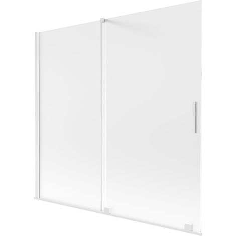 Mexen Velar mampara de ducha corredera de 2 paneles 170 x 150 cm, esmerilado, blanco - 896-170-000-31-20 (1/2)
