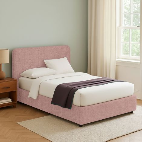 Einzelbett Telford, abnehmbarer Bezug, Rosa (1/5)