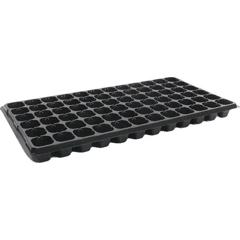 Bandeja de semillero, fabricada en plástico, ideal para la germinación de semillas, 72 agujeros x 10 unidades (1/2)