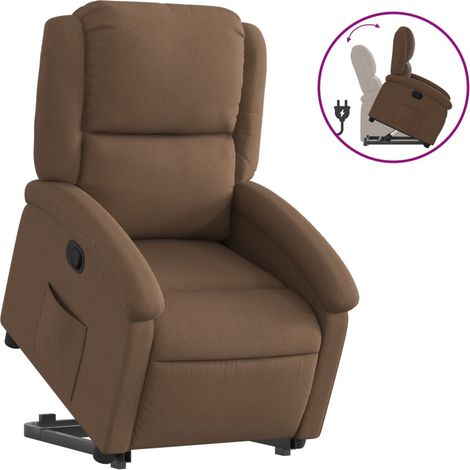 Maison Exclusive - Relaxsessel mit Aufstehhilfe Braun Stoff (1/5)