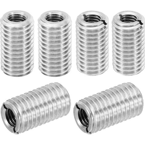 Insert Fileté Métal Manchon Réducteur d'Écrou, M14x M8x25mm 6 Pcs (1/5)