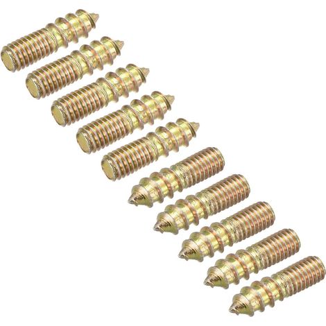 Boulons Double Filetage M6x25mm - Lot de 20 - Acier Zingué - Assemblage Bois et Métal - Meubles et Escaliers - Argent (1/5)