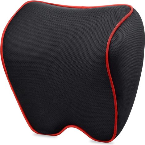 Cuscino poggiatesta morbido per auto, ideale per la guida, con cinturino regolabile, in memory foam e con fodera traspirante removibile (nero).