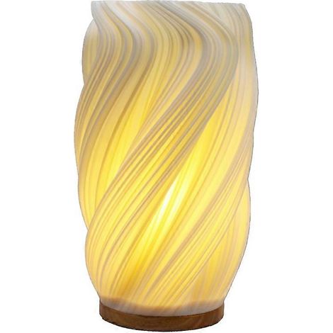 Lampe de chevet vintage à rayures, petite veilleuse pour table de nuit, idéale pour le bureau et la décoration, Breeze C (1/5)