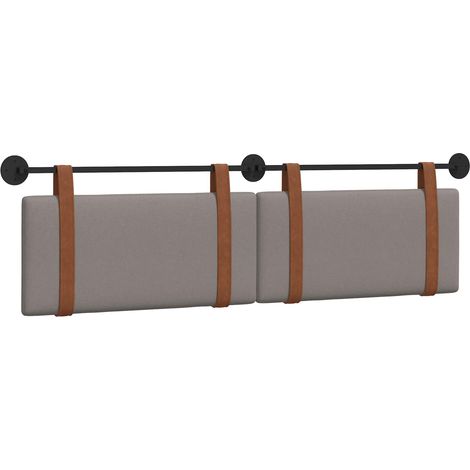 Hanging Headboard Taupe Antique PU vidaXL