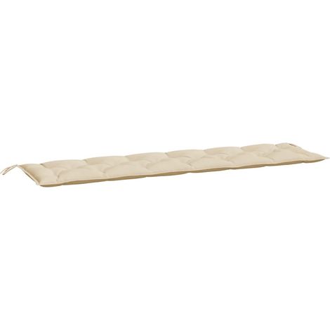 Gartenbankkissen beige 200x50x7 cm Oxford-Gewebe