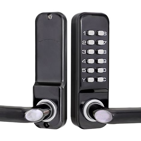 Serrure à code mécanique étanche, combinaison de code à 1 à 11 chiffres Mot de passe  de sécurité Serrure codée-Noir