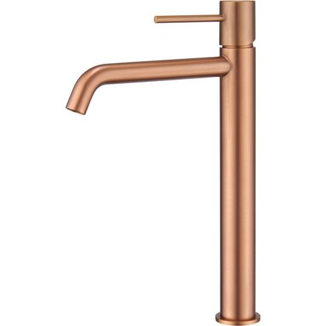 Grifo de lavabo alto monza oro rosa cepillado [ IMEX® ]