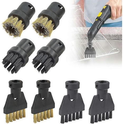 Accessoires pour nettoyeur vapeur Karcher SC1 SC2 SC4 SC5 (8 pièces) : kit de brosses, brosses rondes (édition F, réf. 0709) (1/4)