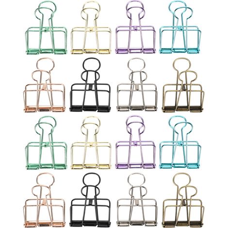 Hollow Dovetail Clip MultiColor Long Tail Binder Clips Paperclip Office Decorative Tool(L ) (1/5)
