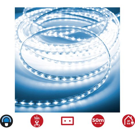 Bande de led 50m. 60 leds/m 4,2w/m bleu ip44 edm 220-240v (utilisation intérieure-extérieure) (1/2)