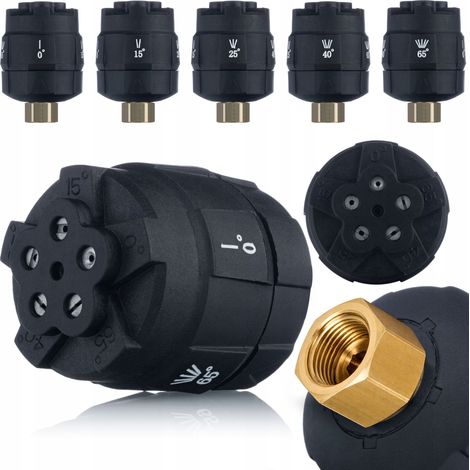 Ersatzdüse MultiJet 6W1 035 M18 – 6 Strahlarten 0°/15°/25°/40°/65°/Chemie  M18 kompatibel mit Karcher HD HDS