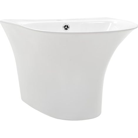 Basin White 47 x 45 x 37 cm Glazed Ceramic vidaXL