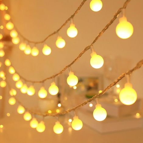 String lumineuse Globe pour chambre à coucher, 20 m, 150 LED, à brancher, String lumineuse de Noël chaude pour intérieur, Plein air , patio, fête, Garden , mariage, Decor de sapin de Noël (1/5)
