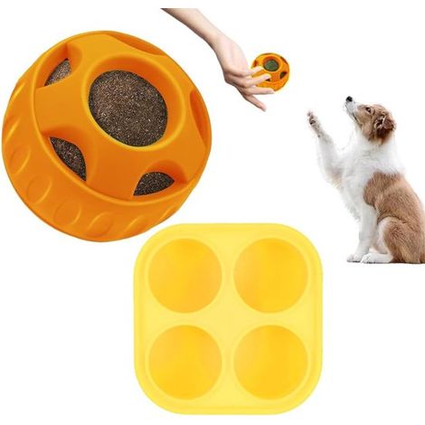 Lukbal für Hunde – Leckball für Hunde – Hundespielzeugball – robustes Hunde-Set – gegen Angstzustände – interaktives Hundespielzeug – Ball + Tablet