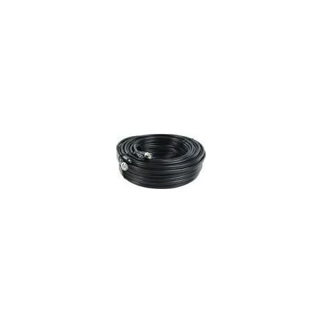 Câble Coaxial RG59 - KÖNIG - 30 m - Connecteurs BNC - Alimentation DC - Sécurité Vidéo