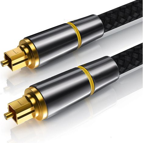 Câble optique numérique 5.1 canaux, fibre audio flexible, transmission sonore claire, cordon optique pour home cinéma, câble audio fibre optique haute qualité, compatible TV, barre de son, console. (1/5)