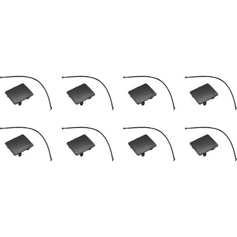 Ocho tapas para los orificios del gato de los faldones laterales y tapones para el parachoques para Mercedes-Benz Clase S W140 W220 (modelos 2000-2006) 1406980330