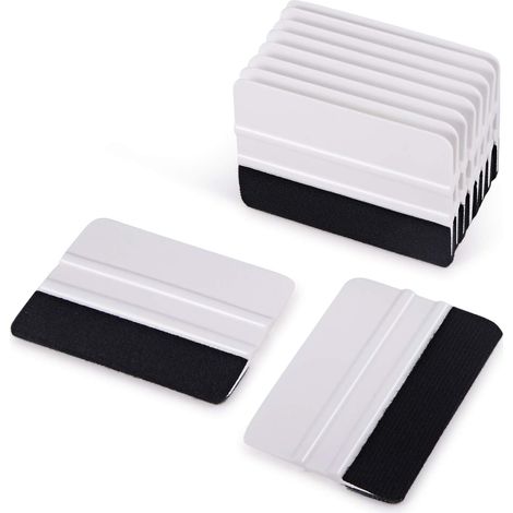 Raclette à bord en feutre de 10 cm pour applicateur de vinyle et d'autocollants de voiture, avec feutres en tissu noir (1/5)