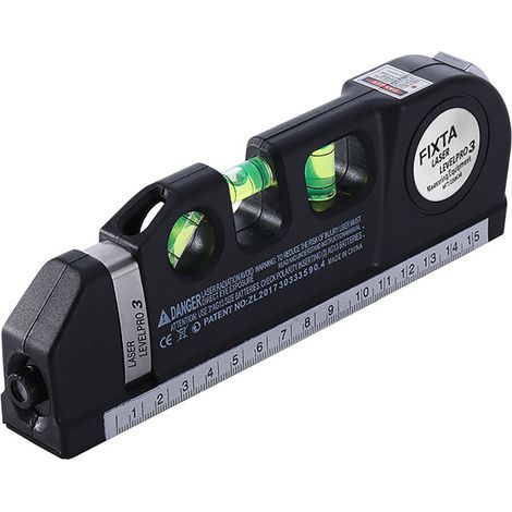 Niveau laser à bulle précis, 3 lignes, ruban flexible et précis, conception ergonomique. (1/5)