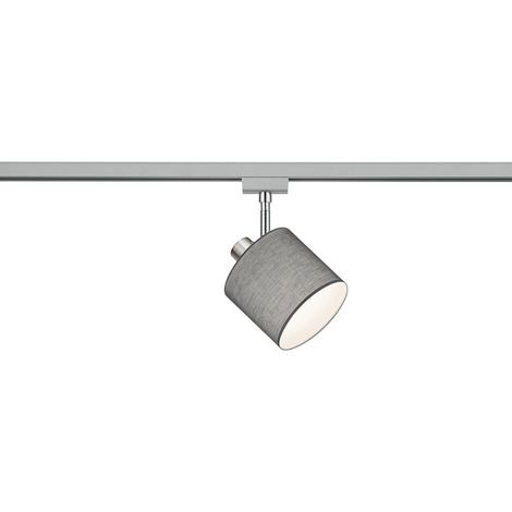 DUOLINE TOMMY SPOT ORIENTABILE PARALUME GRIGIO D. 12CM PER SISTEMA BINARIO 1 LUCE ATTACCO E14 (1/2)