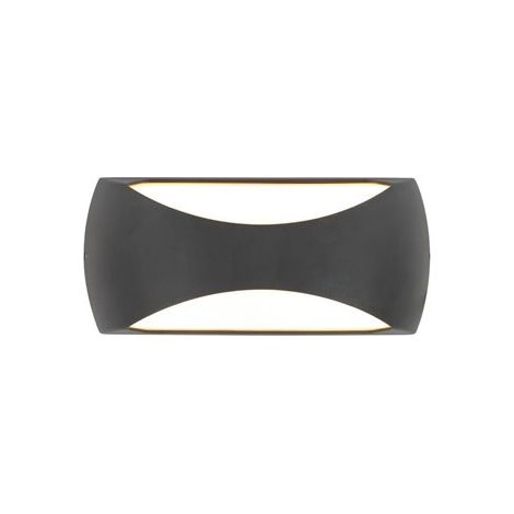 Mantra Aplique de pared LED para exterior BUTAN 12W 3000K gris oscuro (1/3)