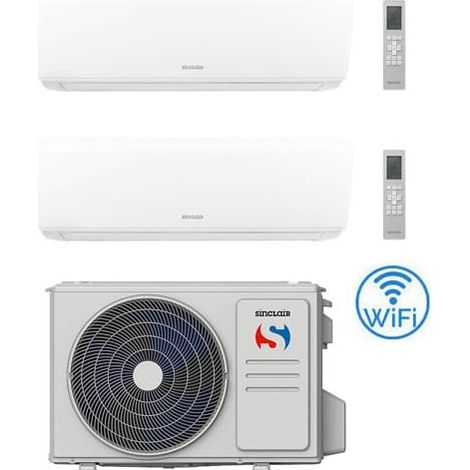 Climatizzatore Condizionatore Sinclair Sky Dual Split Inverter R32 9000 + 9000 BTU con U.E MZ-3E27BIE Classe A++/A+ (1/4)