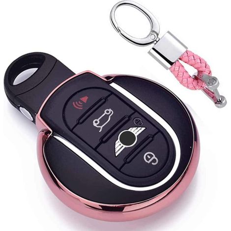 Coque Pour Télécommande - TPU Souple - Compatible Clé Intelligente 4 Boutons Mini Cooper - Protection Antigriffes - 1 Pièce (1/5)