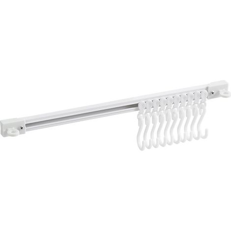 1-teilige Garderobenleiste für Badezimmer, geeignet für Badezimmer, Küche, Wohnzimmer, Toilette, 10 Haken (1/4)