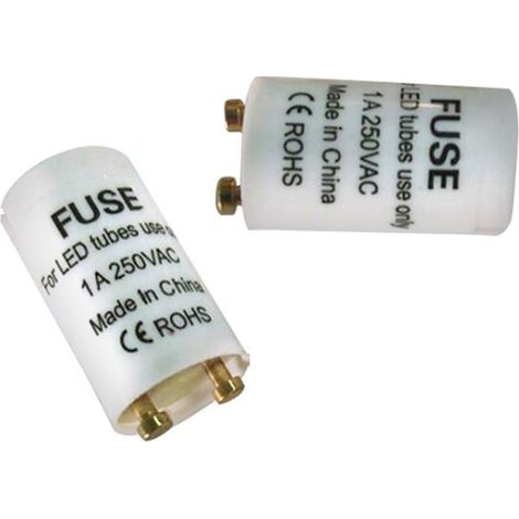 Lot de 2 starters LED T8 - Plastique robuste - Remplacement ballast - Pour néons LED - Compatible KVG VVG - 33mm