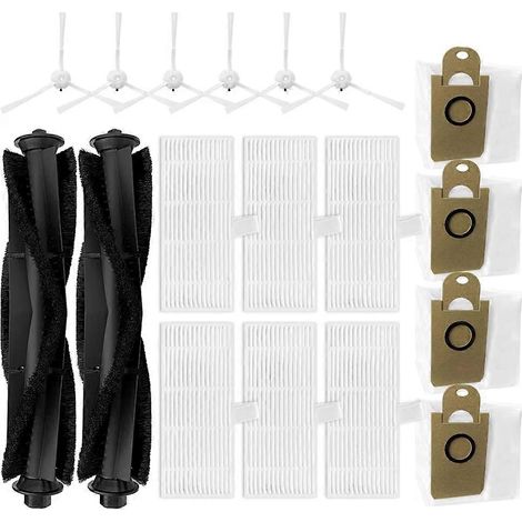 Ensemble de 18 pièces comprenant une brosse latérale principaleun filtre HEPA et un sac à poussière pour aspirateur Ultenic T10 Pro Pièces de rechange (1/5)
