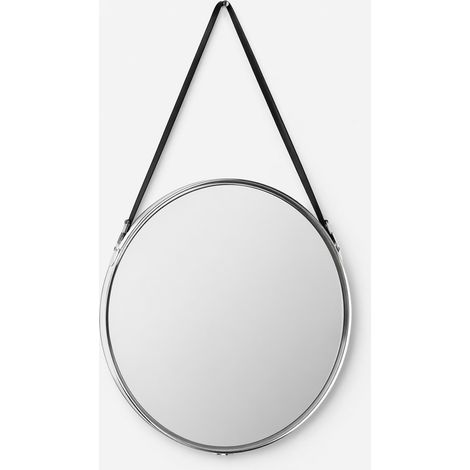 CIPI Specchio Belt In Allminio Cromato In Cintura Ecopelle Nera (1/2)