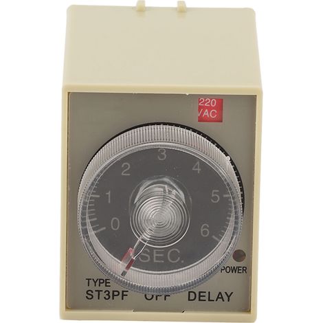 Time Relay Adjustable Timing Power Off Timer Delay AC 200‑220V ST3PF Accessory Part 6S