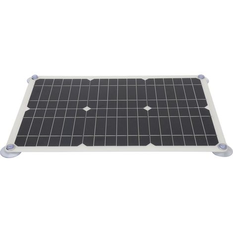 Chargeur Solaire 100W 18V Maintien Batterie Panneau Monocristallin Régulateur USB Portable Kit 42x28cm (1/5)