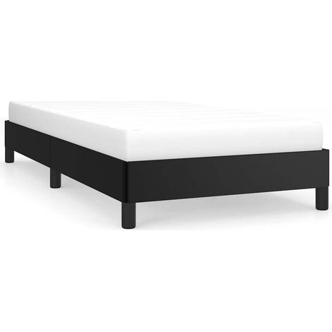 Lit Adulte - Lit Simple - Cadre de Lit noir 90x190 cm similicuir q3212 (1/5)