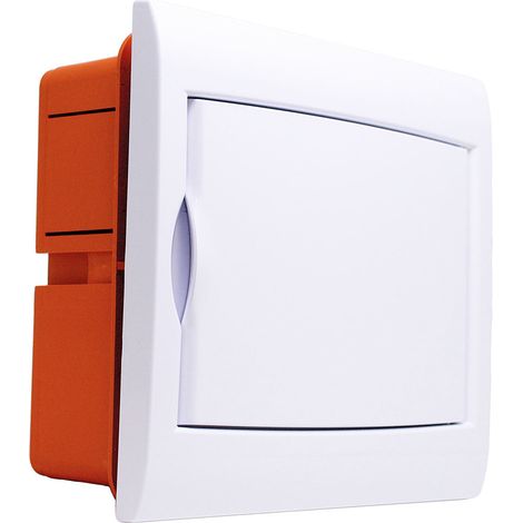 Centralino da incasso 8 moduli quadro elettrico con cornice e portello bianco IP40 (1/5)