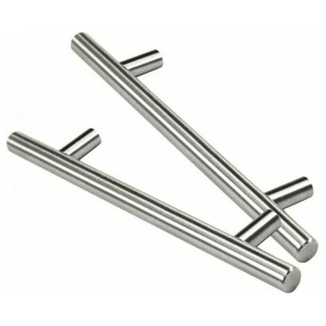 10PCS Poignée Bâton De Porte T- Bar Cuisine Porte Meuble Poignées Acier Inoxydable - Entraxe 96 mm