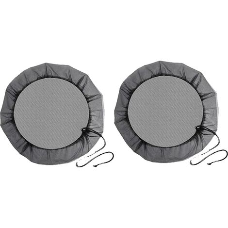 2 Pièces filet de protection, couvercle avec cordon, maille ajustable, garde moustiques et feuilles, pour récupérateur d'eau (1/5)