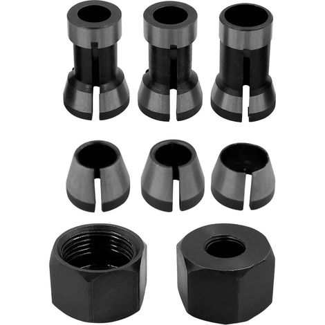 Lot de 8 pinces de serrage 6 mm, 6,35 mm, 8 mm avec 2 écrous (1/5)