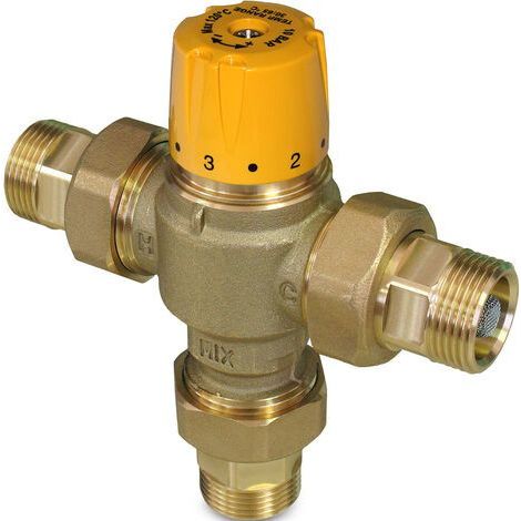 Valvola miscelatrice termostatica solare da 3/4" M con bocchettoni, campo di regolazione: 30 a 65oC KVS 1.7 (1/3)
