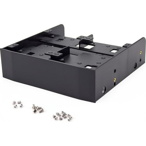 Support de montage pour disque dur 2.5"/3.5" HDD/SSD vers baie 5.25" de lecteur disquette, adaptateur universel pour PC (1/5)