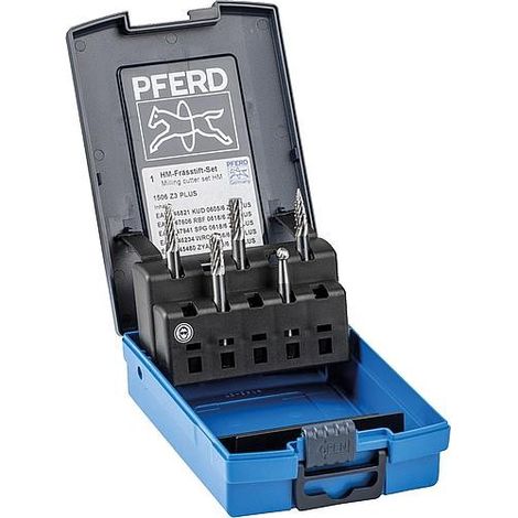 PFERD 21901506 Set de fraises sur tige Carbure de tungstène Diamètre de tige 6 mm C611721 (1/5)