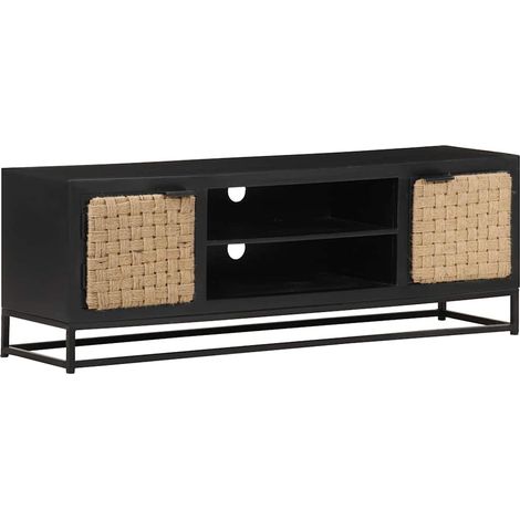Meuble TV 120x30x40 cm en bois de manguier massif