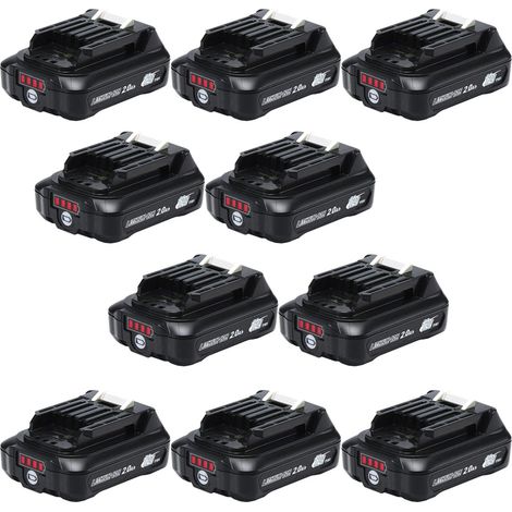 10X Batterie Pour Makita BL1021B 12V / 10.8V 2.0Ah BL1041B BL1021B BL1020B BL1015 BL1040B CXT DC10WD DF031D DF0331D JR103D Li-thium (1/5)