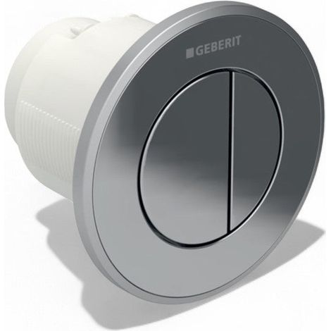 Comando placca di comando pneumatico doppio tasto bi-color bianco e cromato a due quantità (1/5)
