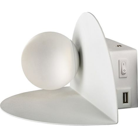 Applique Candellux Zenit bianca E27 LED 4W 4000K USB (1/4)