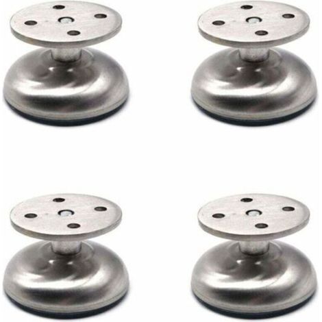 Juego de 4 patas ajustables para muebles, de 3,5 cm de largo, extragruesas, fabricadas en acero inoxidable muy resistente, para muebles de baño.