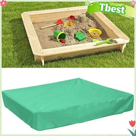 Tbest Housse de piscine Couverture de Piscine Carrée Housse Étanche de Bac à Sable d'Enfants pour piscine jardin Vert 20020020cm (1/4)